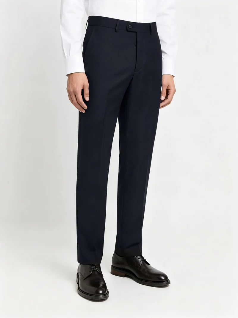 Pantaloni classici da uomo taglie grandi - blu scuro