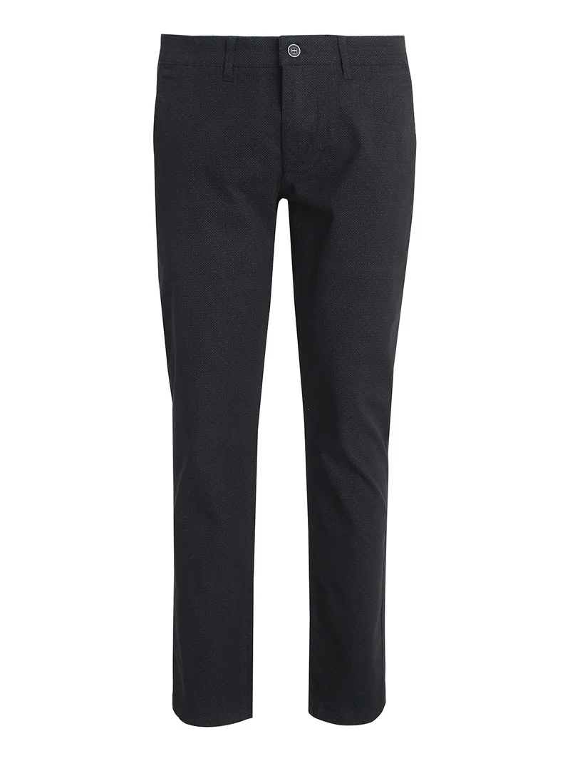 Pantaloni casul da uomo in cotone - blu scuro