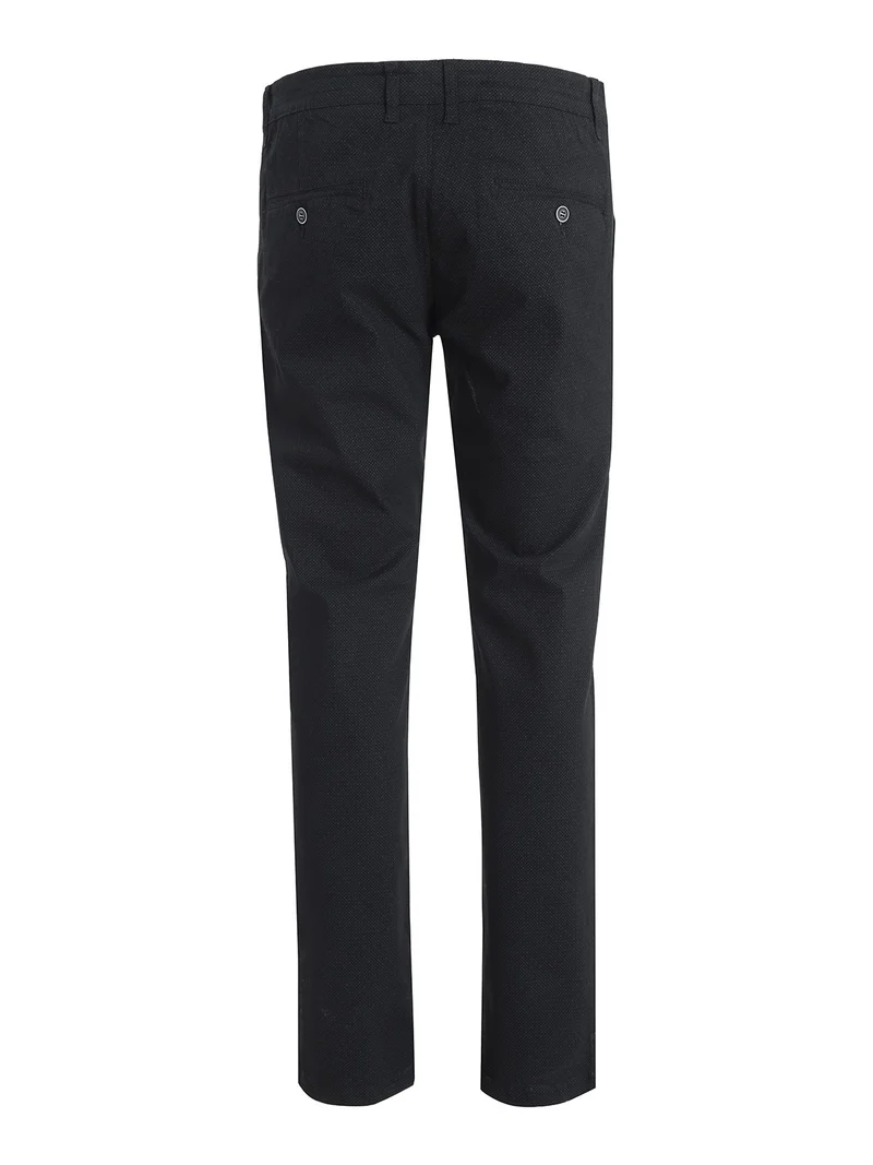 Pantaloni casul da uomo in cotone - blu scuro