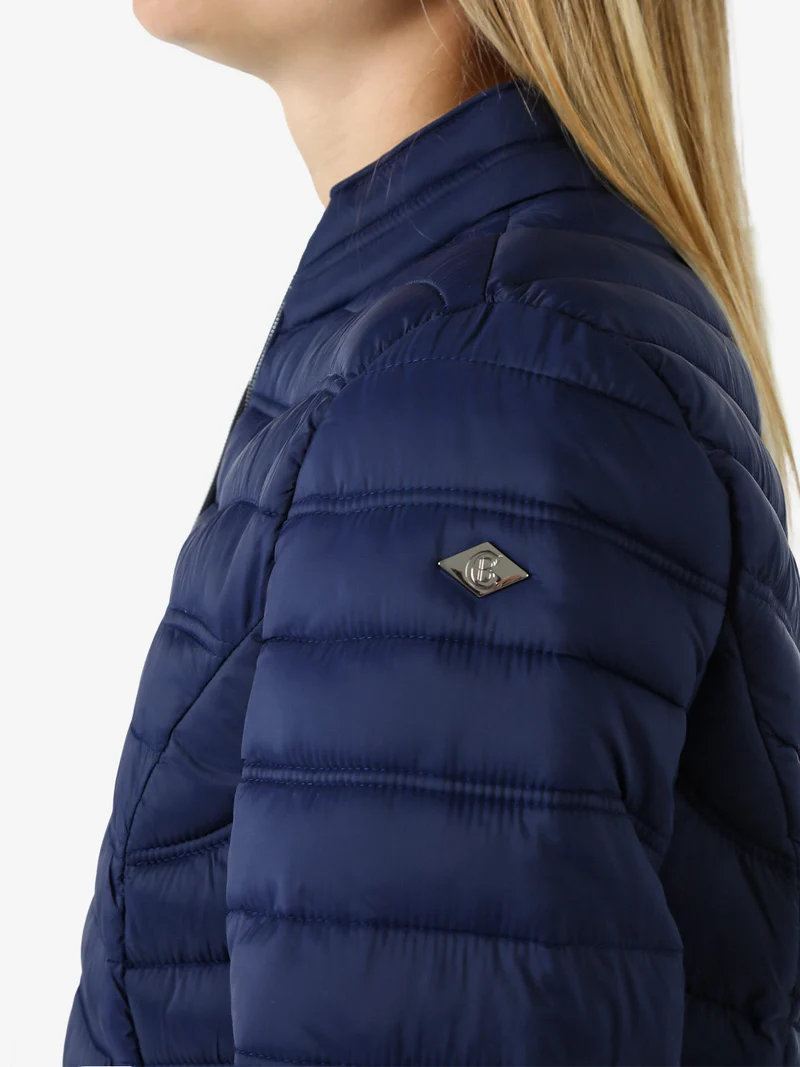 Giubbino donna 100 grammi con zip - blu scuro