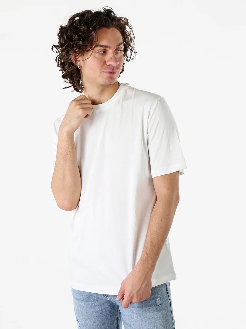 T-shirt girocollo da uomo - bianco