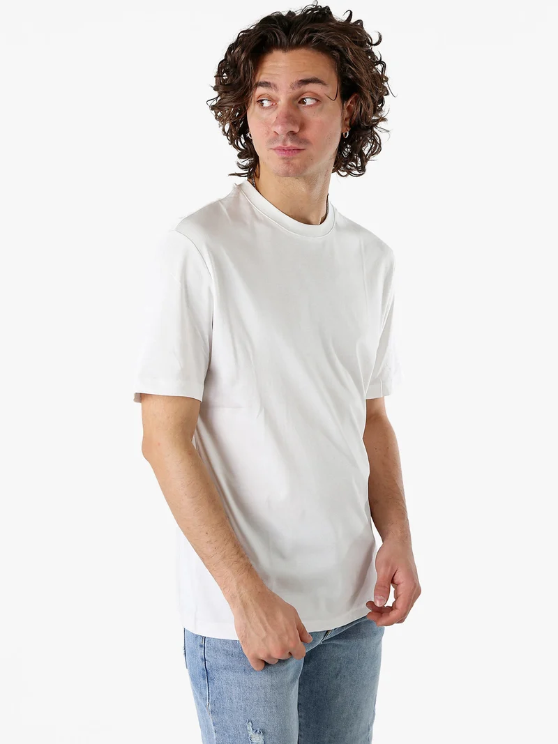 T-shirt girocollo da uomo - bianco