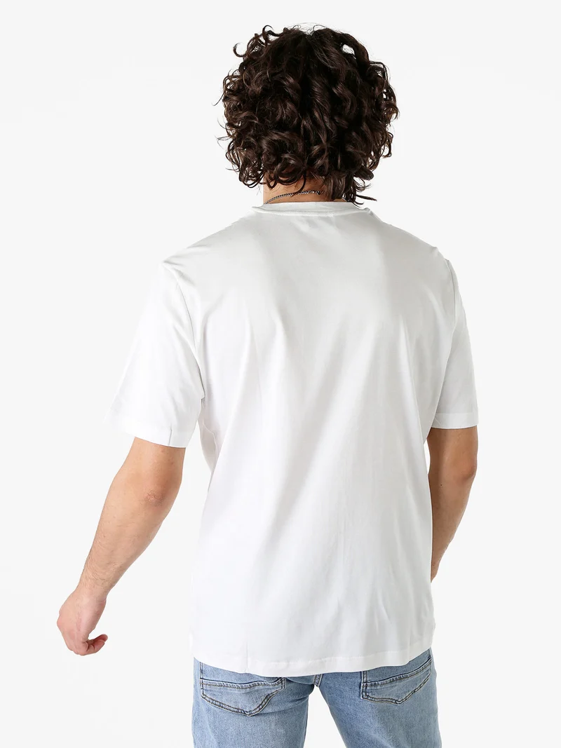T-shirt girocollo da uomo - bianco