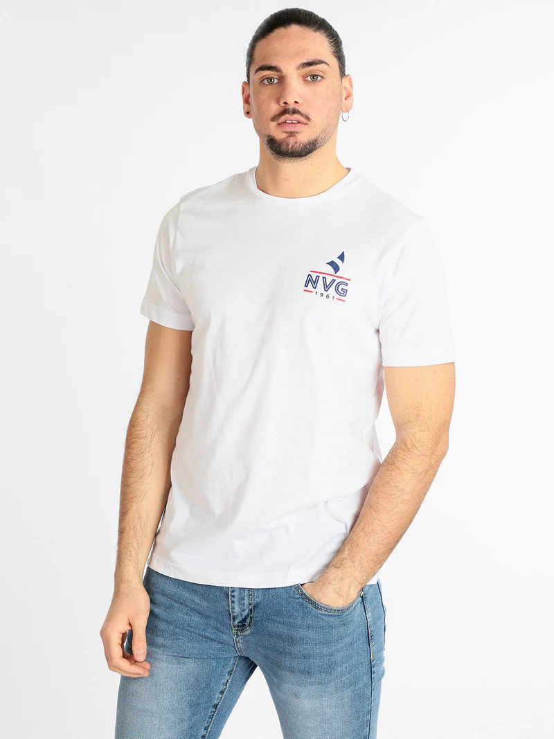 T-shirt uomo in cotone - bianco