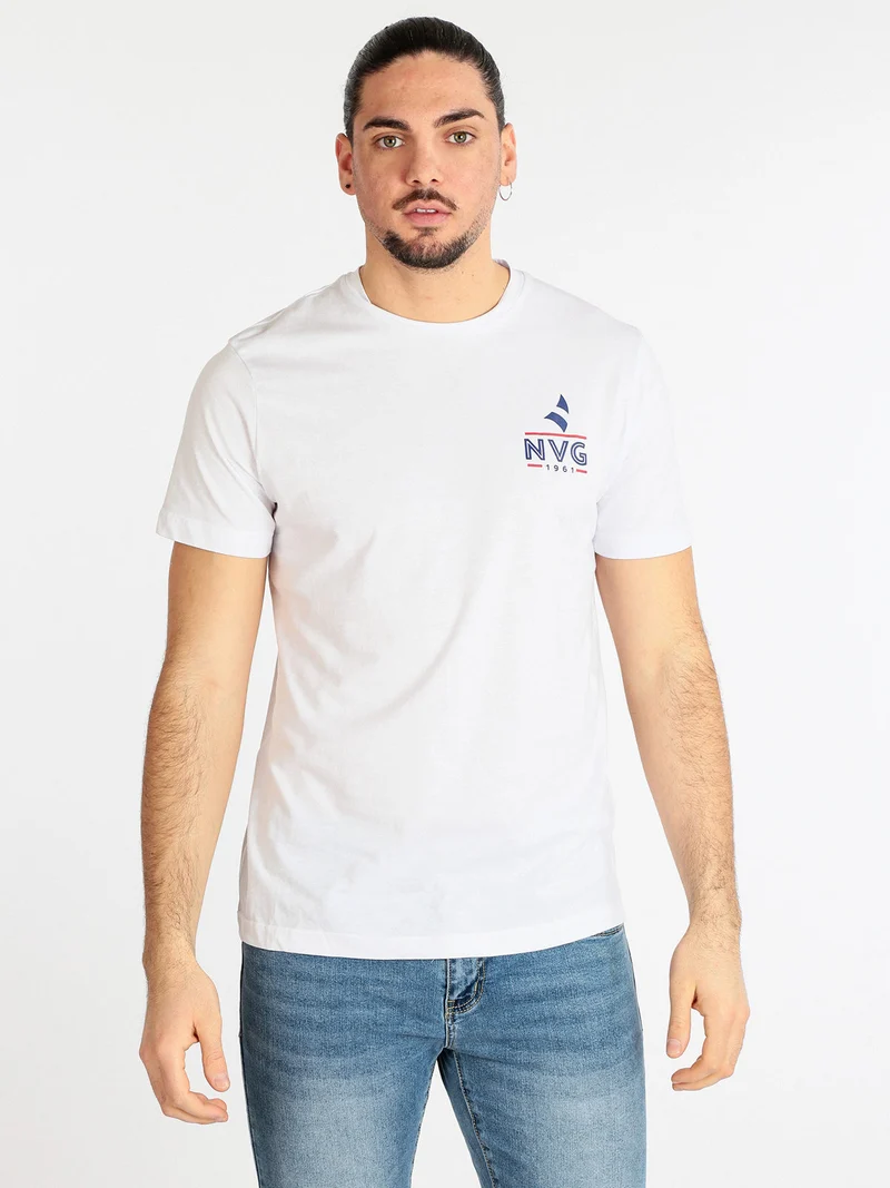 T-shirt uomo in cotone - bianco