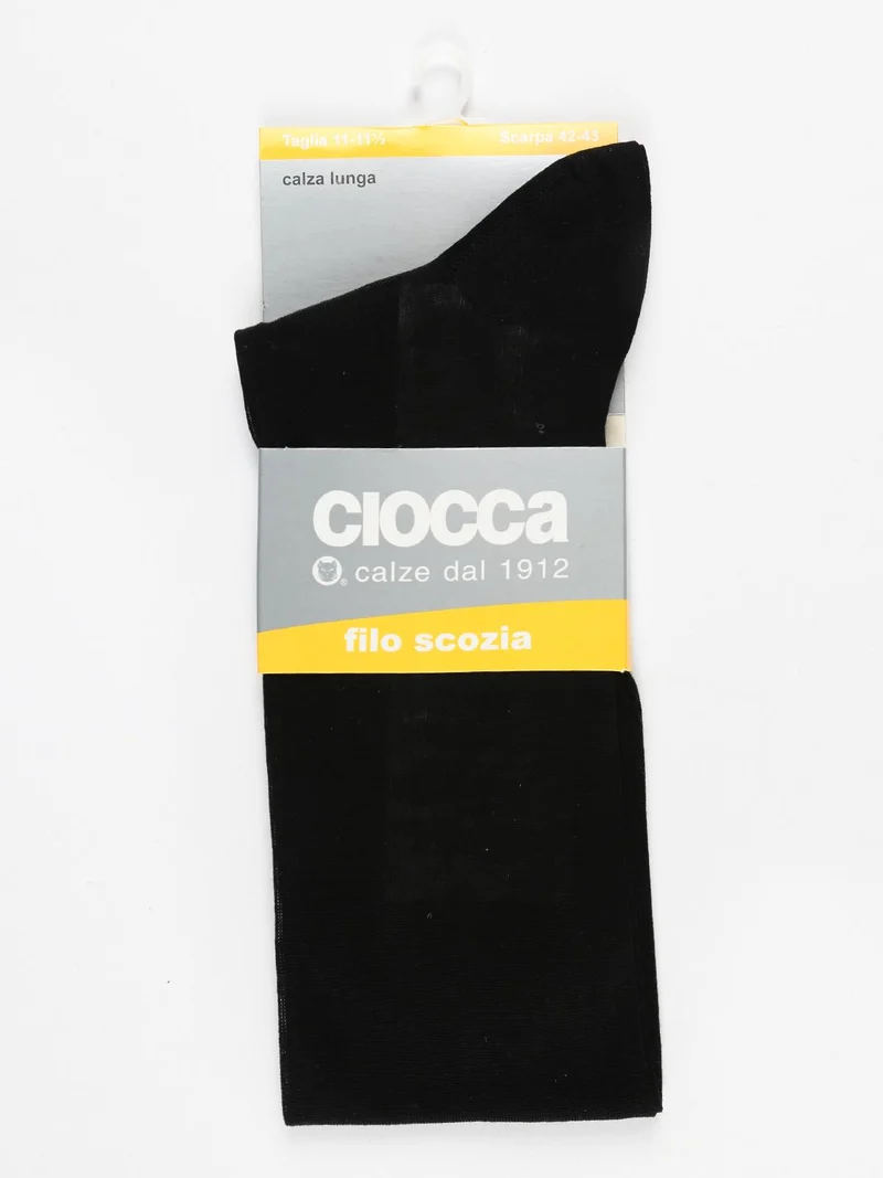 Calze lunghe in filo di scozia - nero