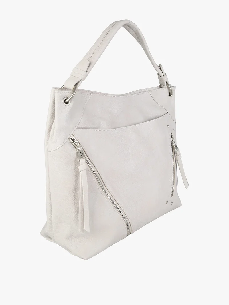 Borsa hobo da donna in ecopelle - beige
