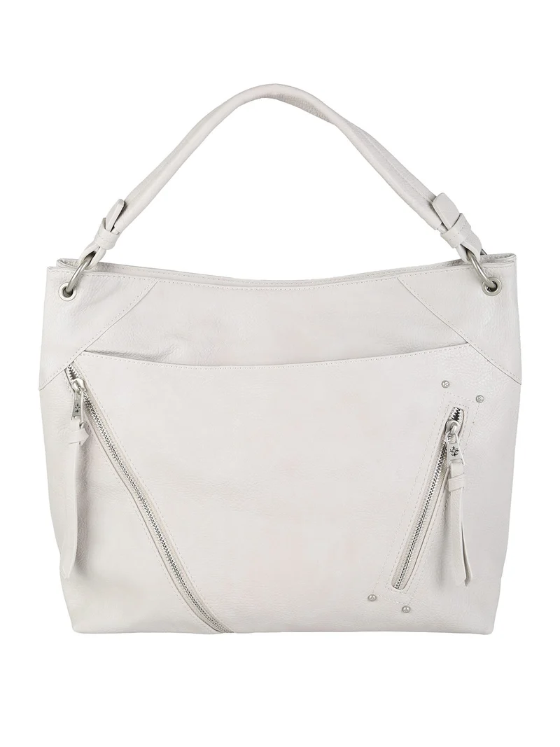 Borsa hobo da donna in ecopelle - beige