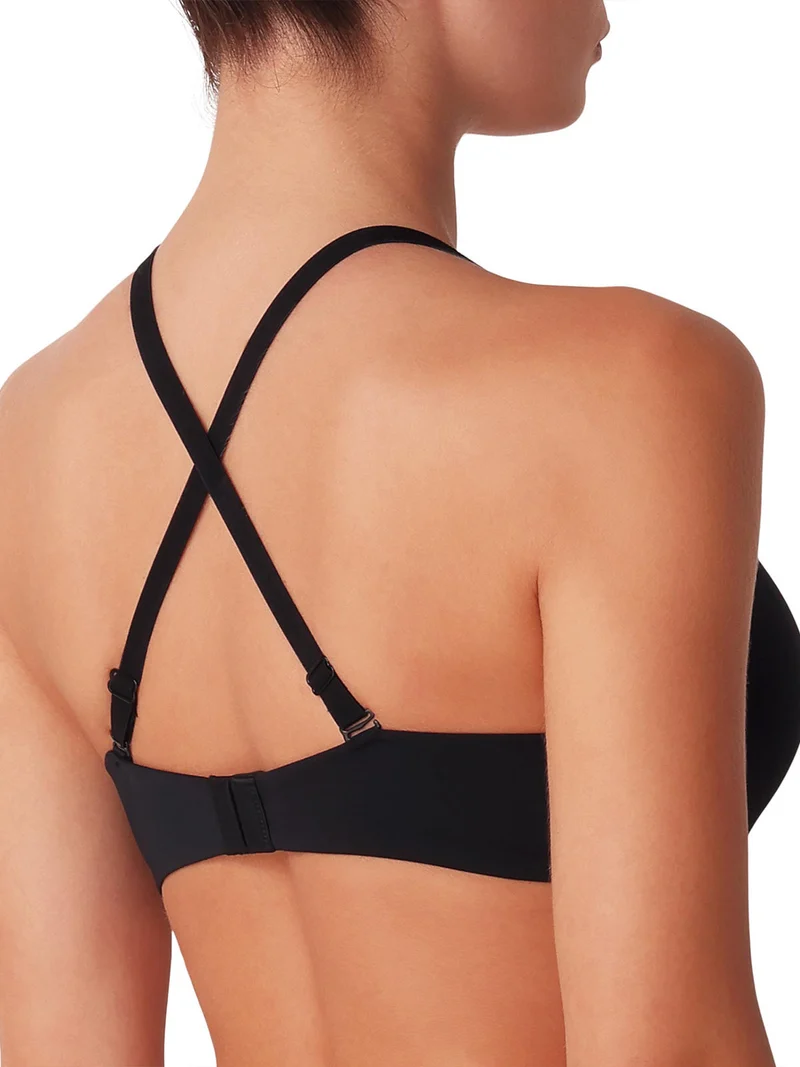 Reggiseno imbottito da donna in microfibra senza ferretto COPPA B - nero