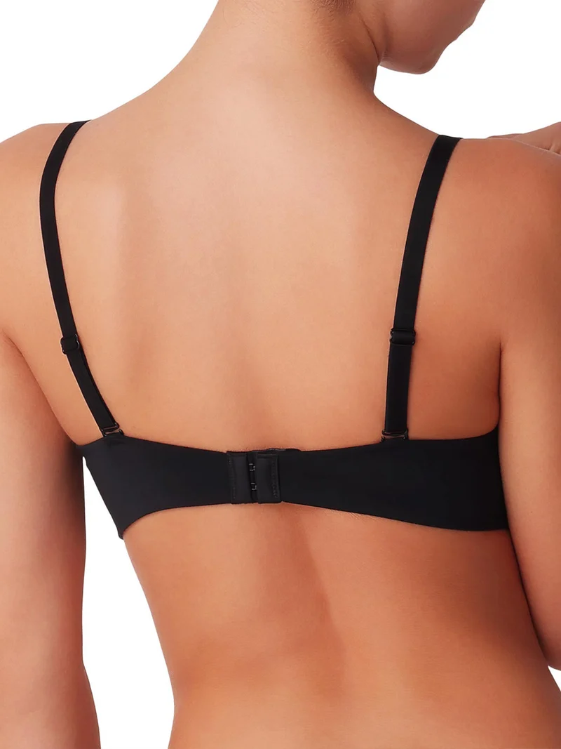 Reggiseno imbottito da donna in microfibra senza ferretto COPPA B - nero