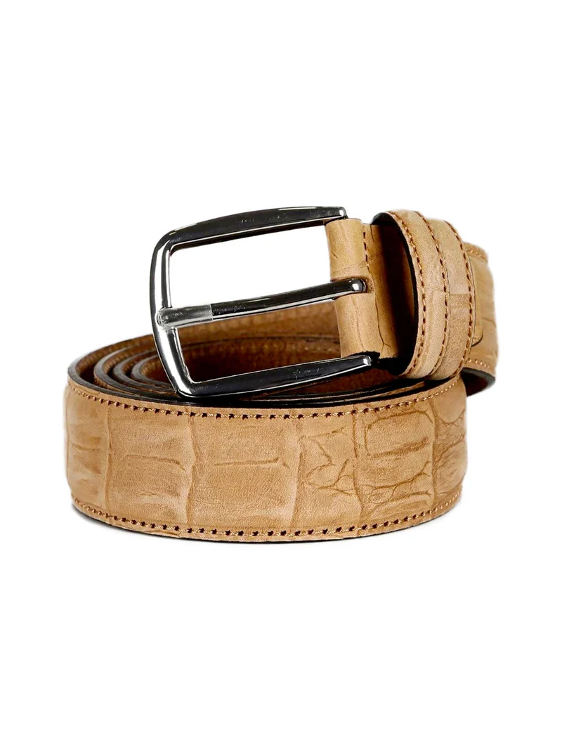 Cintura uomo in pelle pitonata - cammello