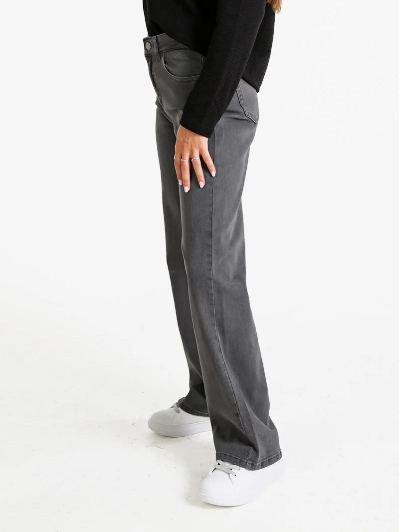Jeans donna mom fit - grigio scuro