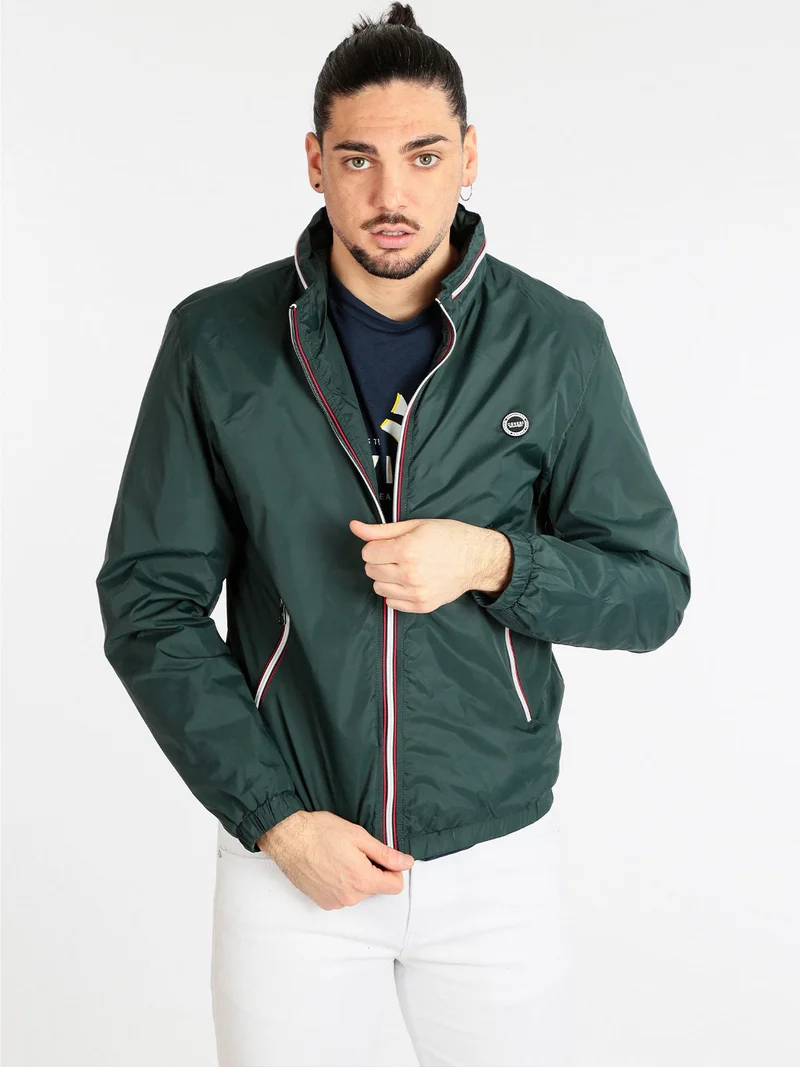Giubbino leggero antivento da uomo - verde
