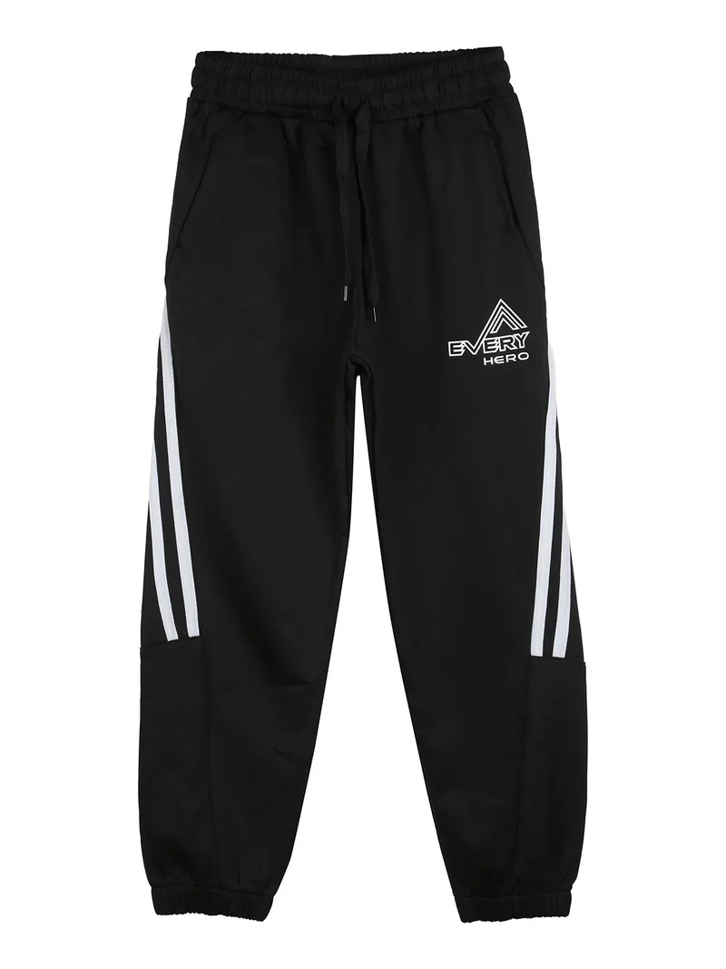 Pantaloni sportivi da bambino con elastico sul finale - nero