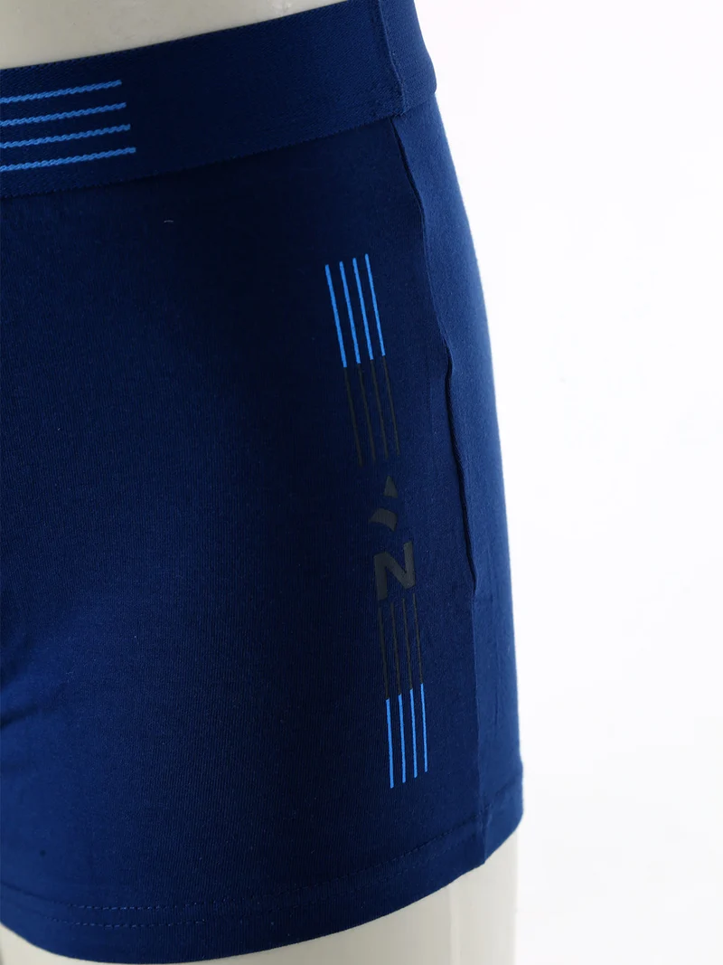 Boxer da uomo in cotone elasticizzato - blu