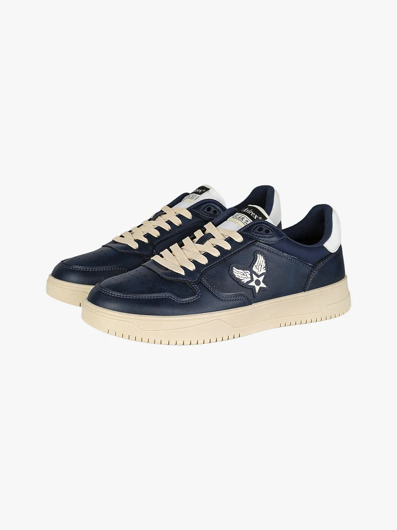 Sneakers stringate da uomo - blu scuro