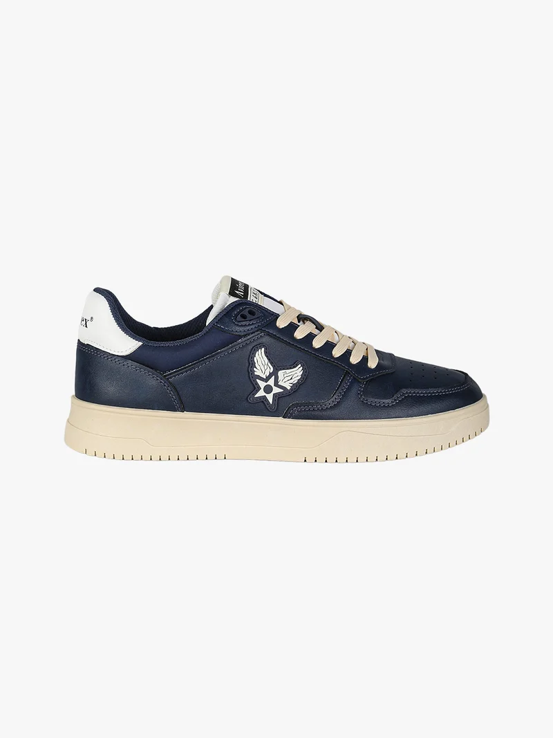 Sneakers stringate da uomo - blu scuro
