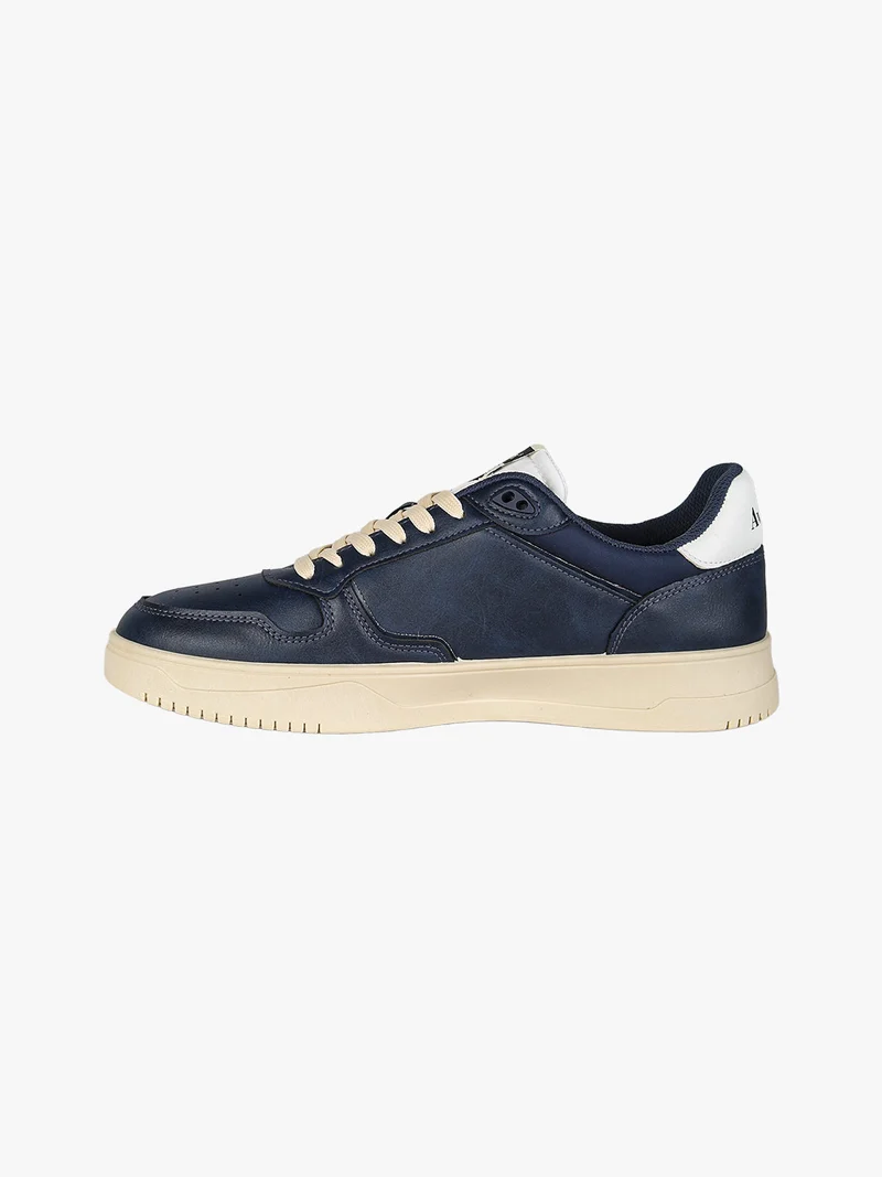Sneakers stringate da uomo - blu scuro