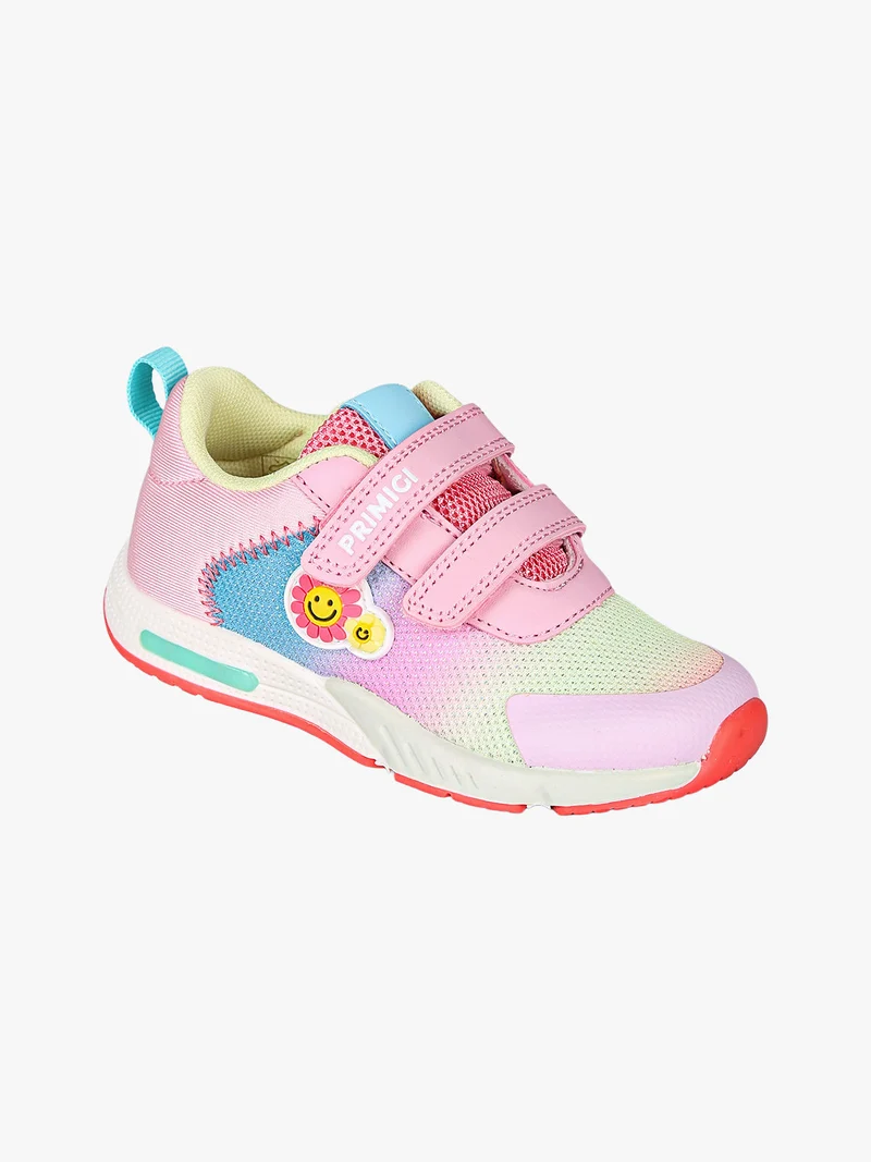 Sneakers da bambina con strappi e luci - rosa