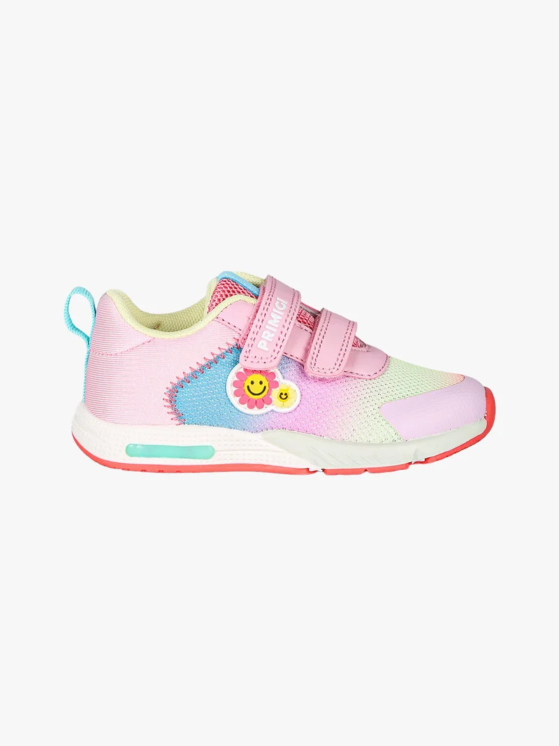 Sneakers da bambina con strappi e luci - rosa