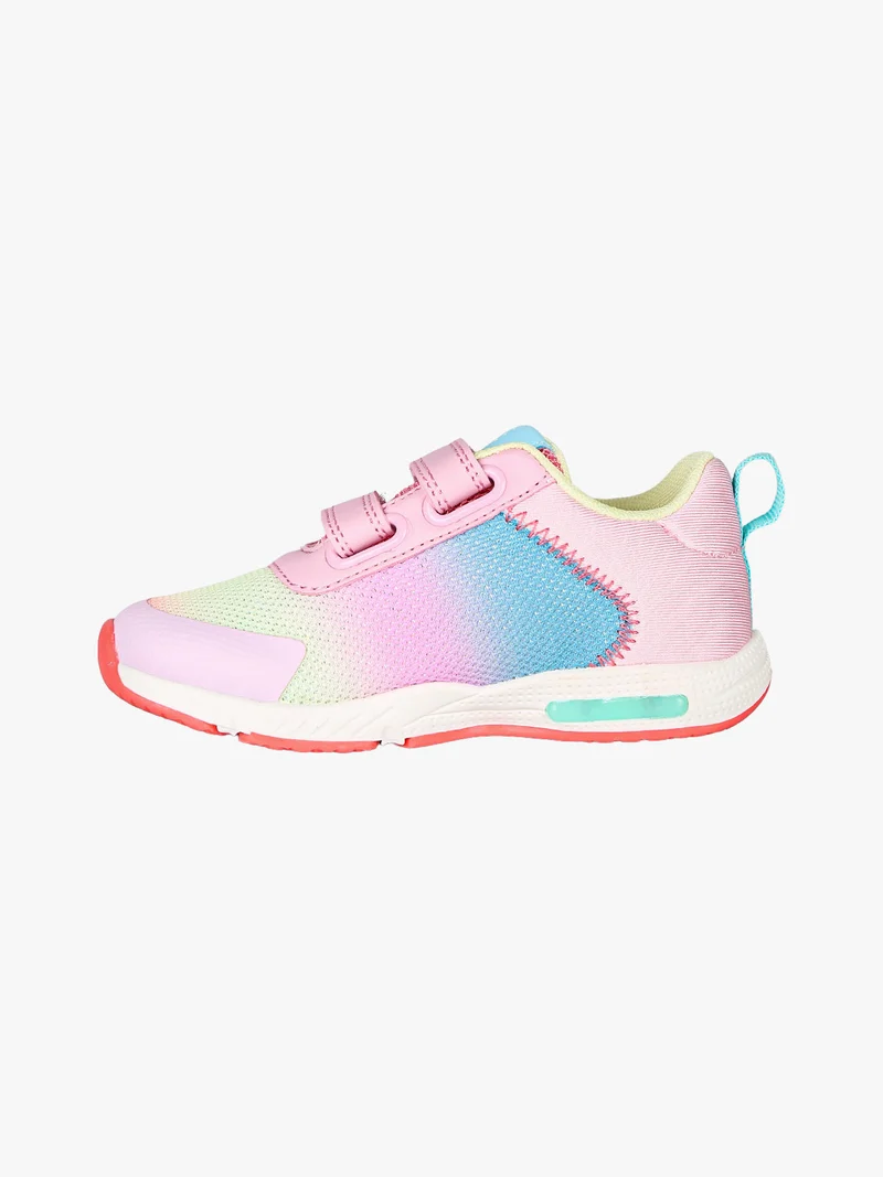 Sneakers da bambina con strappi e luci - rosa