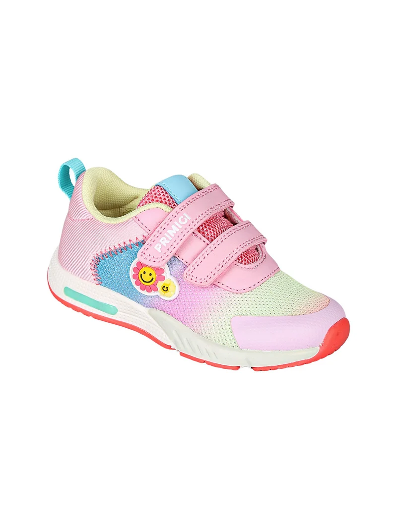 Sneakers da bambina con strappi e luci - rosa