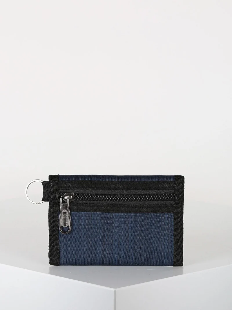 Portafoglio in tessuto con strappo - blu