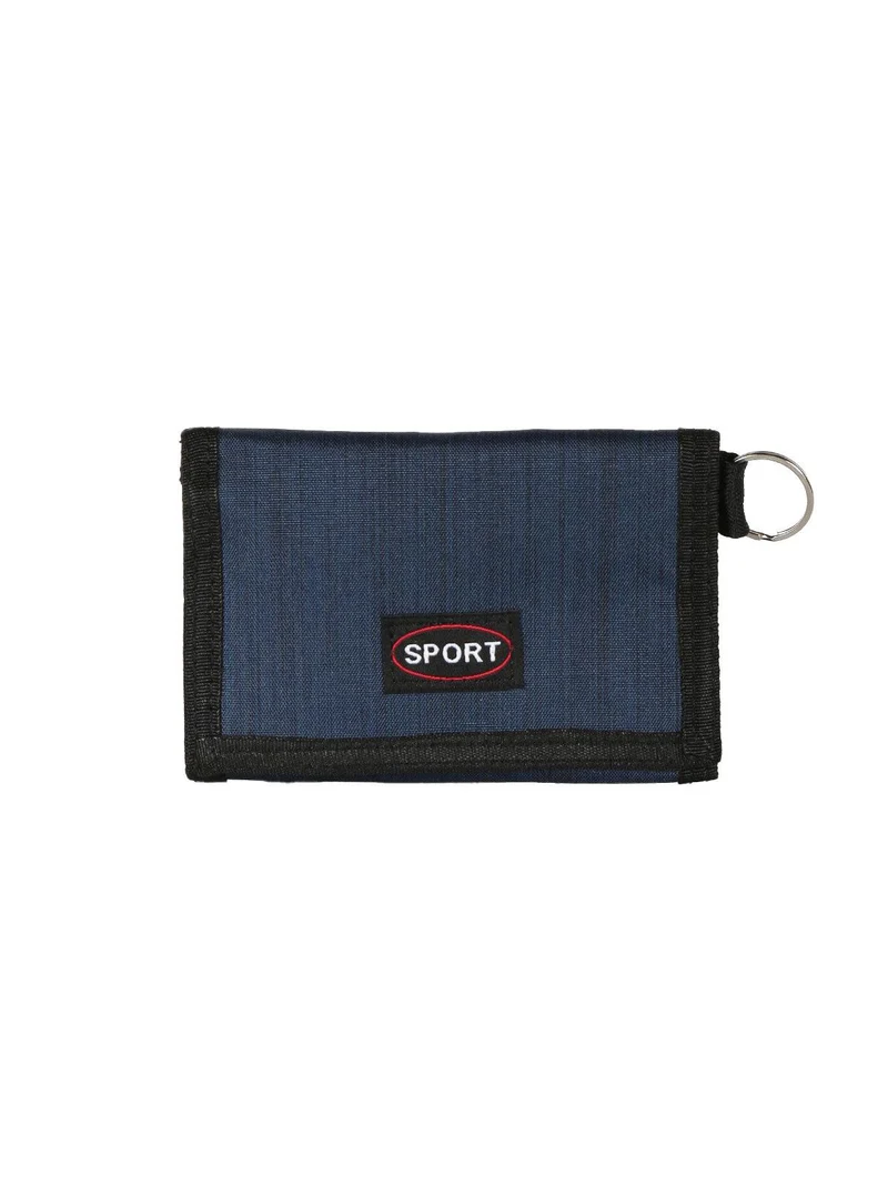 Portafoglio in tessuto con strappo - blu