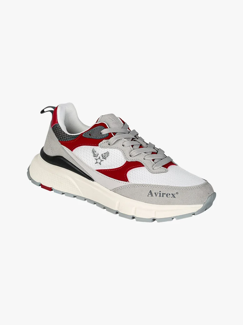 Sneakers stringate da uomo - rosso