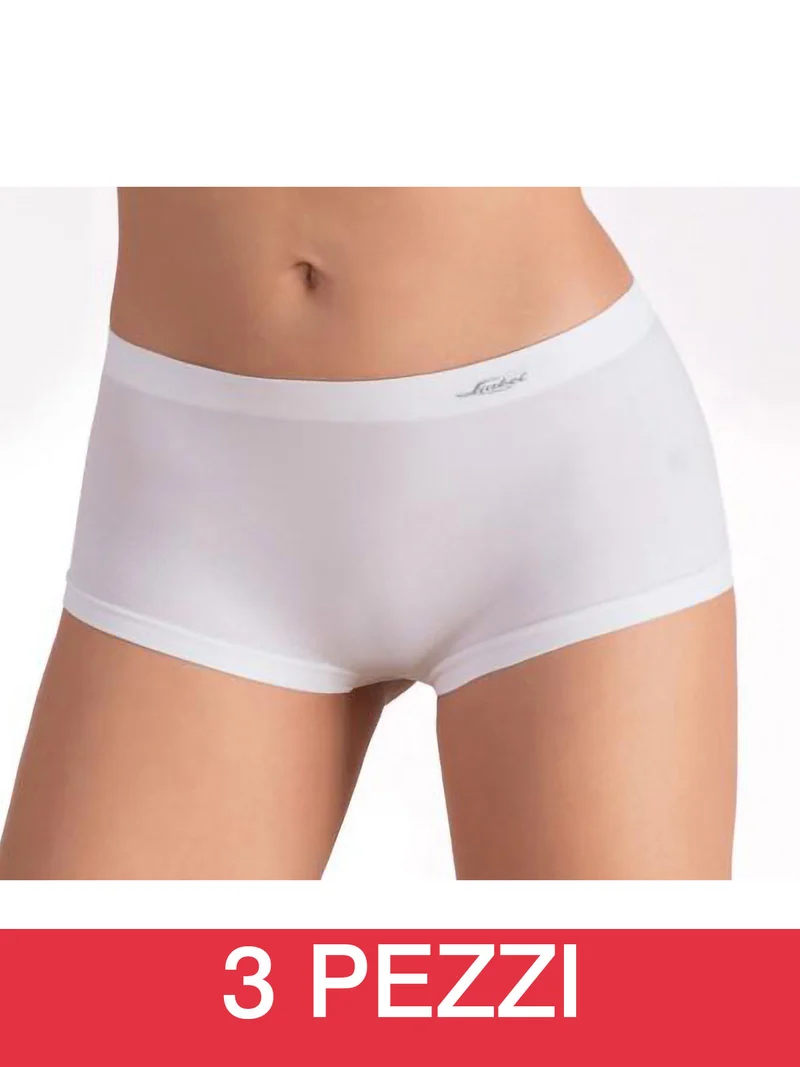 Confezione da 3 pezzi boxerino donna in microfibra - bianco