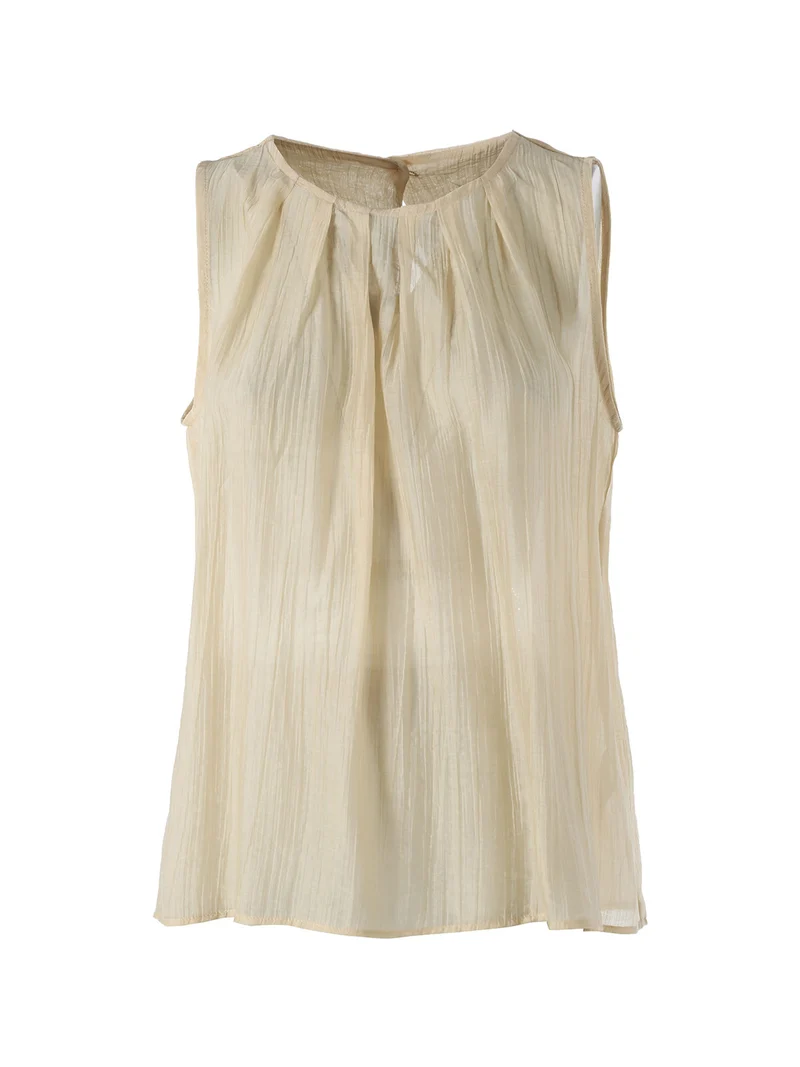 Top donna smanicato - beige