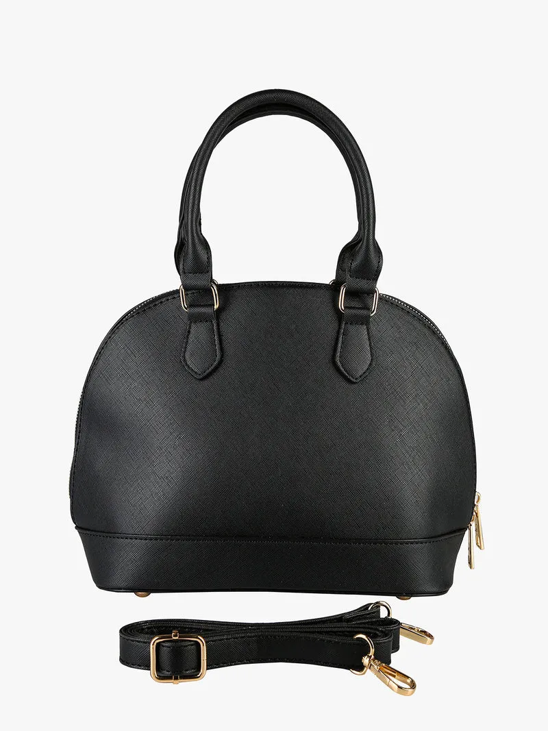 Borsetta frame da donna con doppi manici - nero