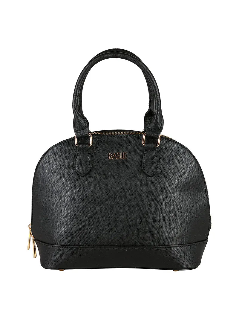 Borsetta frame da donna con doppi manici - nero