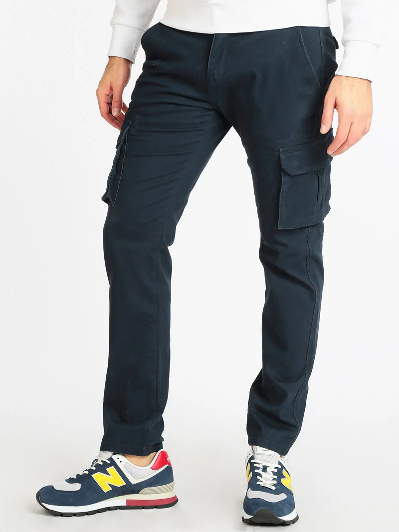 Pantaloni da uomo con tasconi - blu scuro