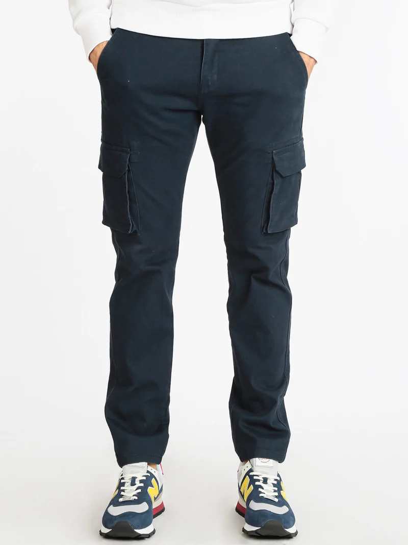 Pantaloni da uomo con tasconi - blu scuro