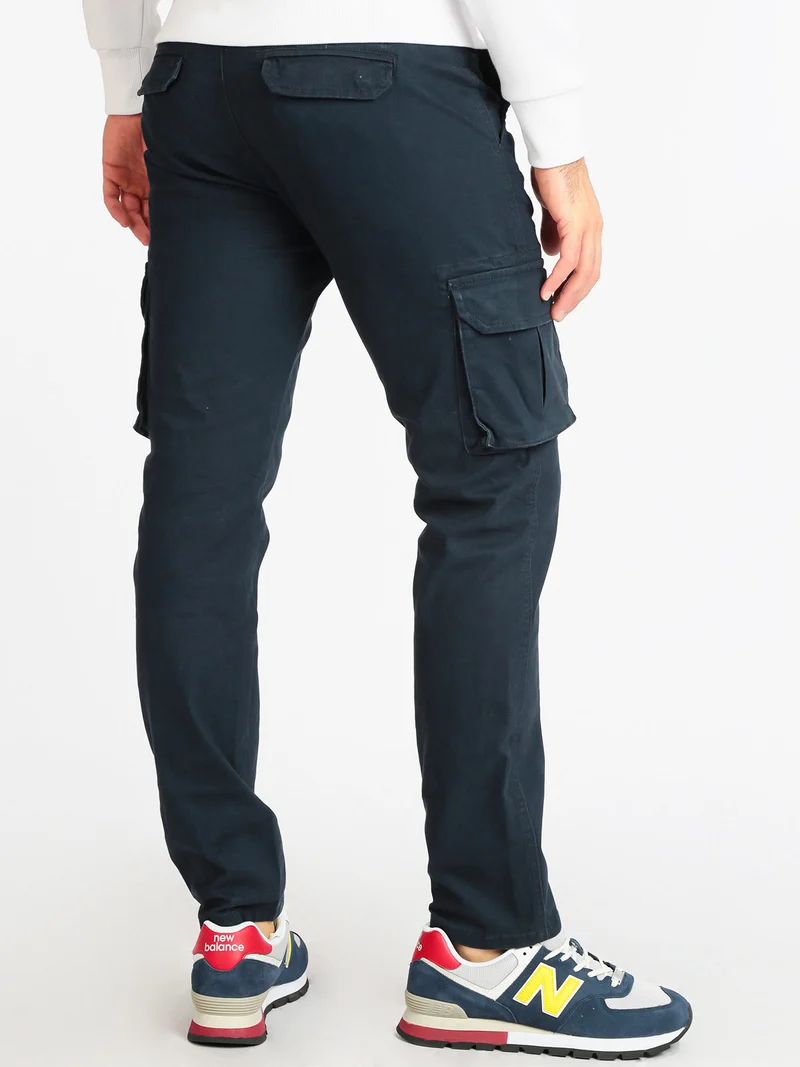 Pantaloni da uomo con tasconi - blu scuro
