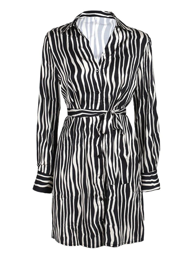 Maxi camicia lunga da donna bicolore - nero