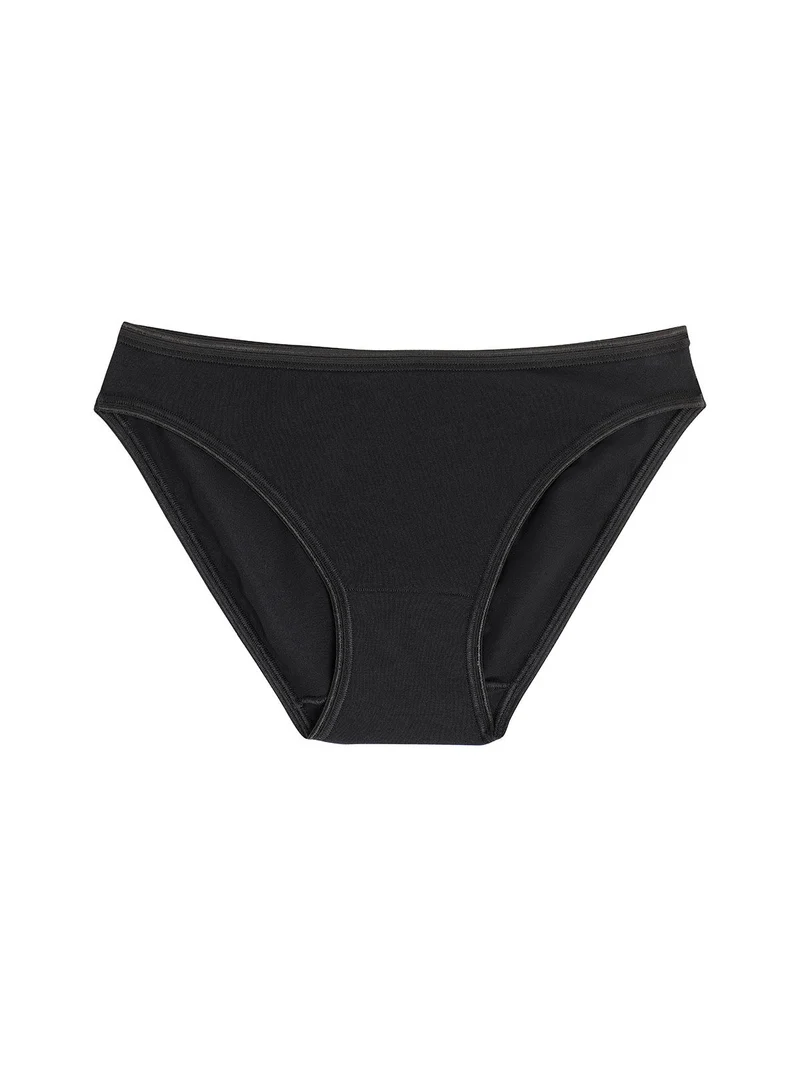 Confezione da 3 mini slip da donna in cotone bielastico - nero