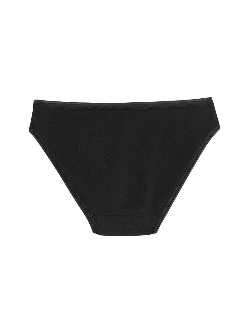Confezione da 3 mini slip da donna in cotone bielastico - nero