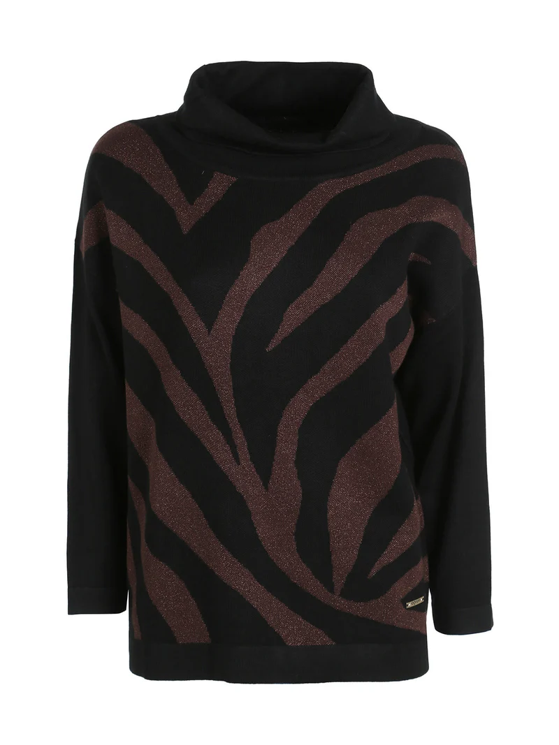 Pullover dolcevita da donna - nero