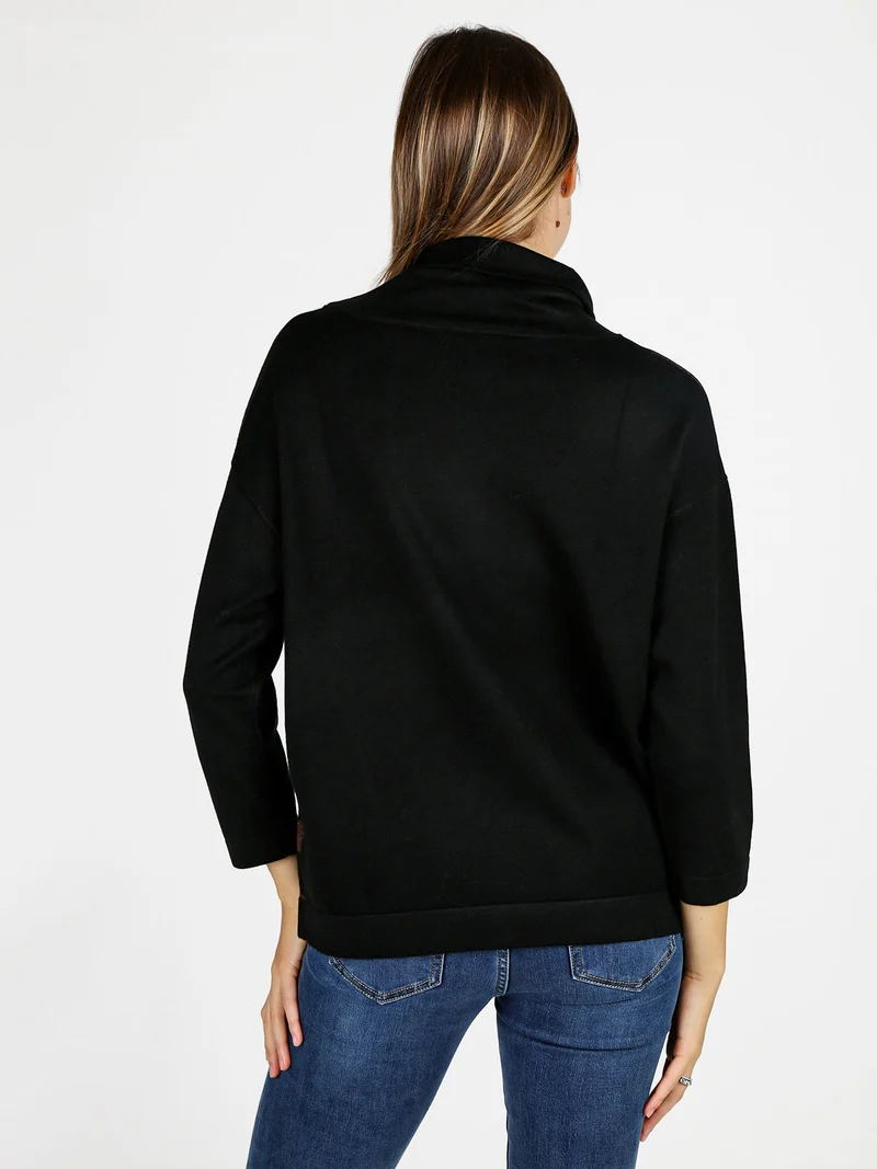 Pullover dolcevita da donna - nero