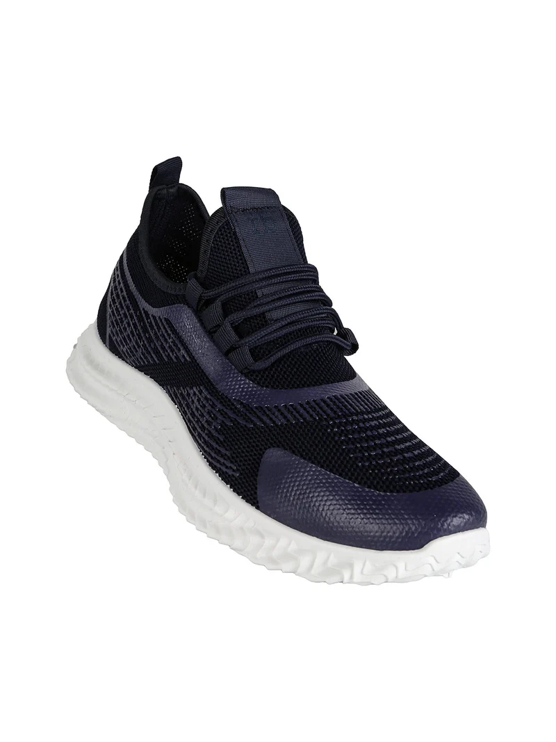 Sneakers sportive uomo in tessuto - blu scuro