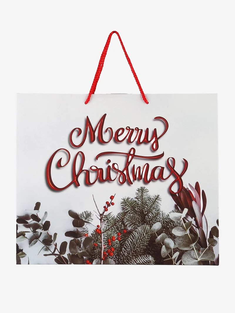 Sacchetto regalo di Natale rettangolare - bianco