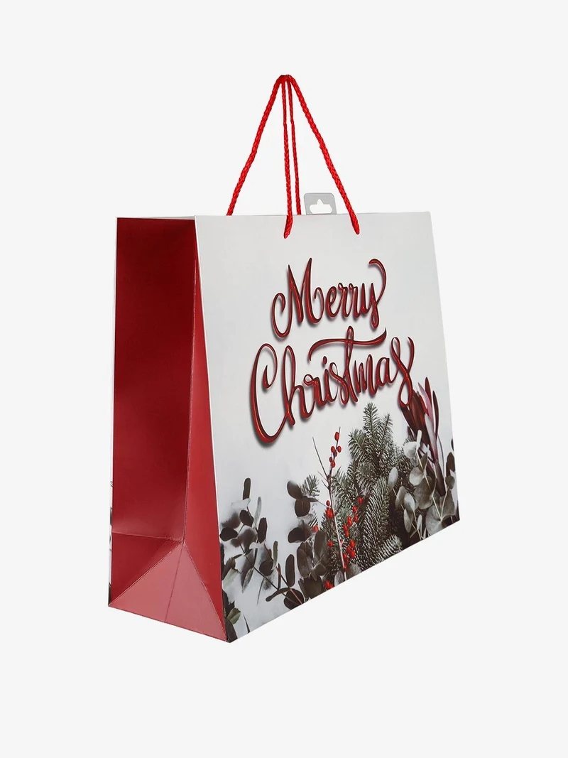 Sacchetto regalo di Natale rettangolare - bianco