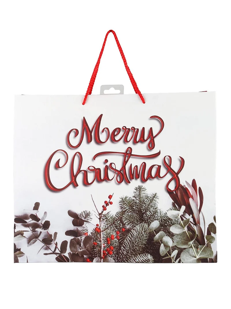 Sacchetto regalo di Natale rettangolare - bianco