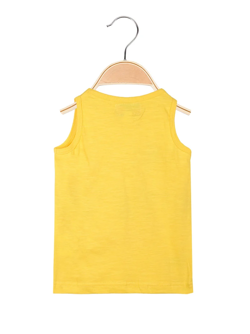 Canotta da neonato con stampe - giallo