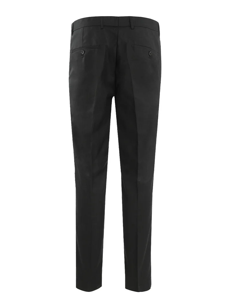 Pantaloni classici da uomo tinta unita - nero