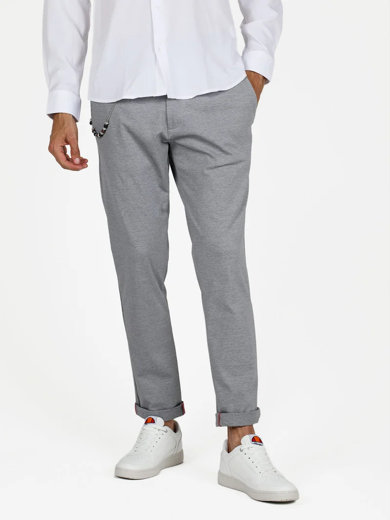 Pantaloni casual da uomo - grigio