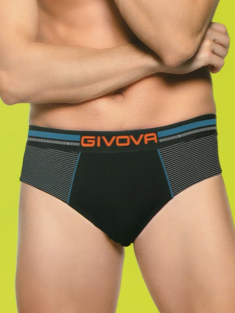 Slip da uomo in cotone bielastico - blu scuro