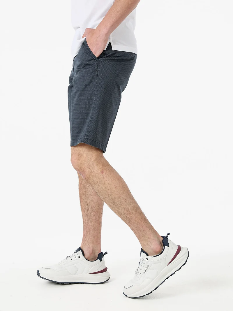 Bermuda da uomo in cotone stretch texturizzati - avion